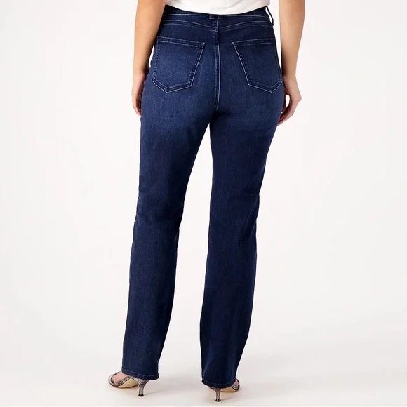 NYDJ Curve Shaper Marilyn Straight Jeans in Underground Wash, Size 8 - Picture 2 of 14